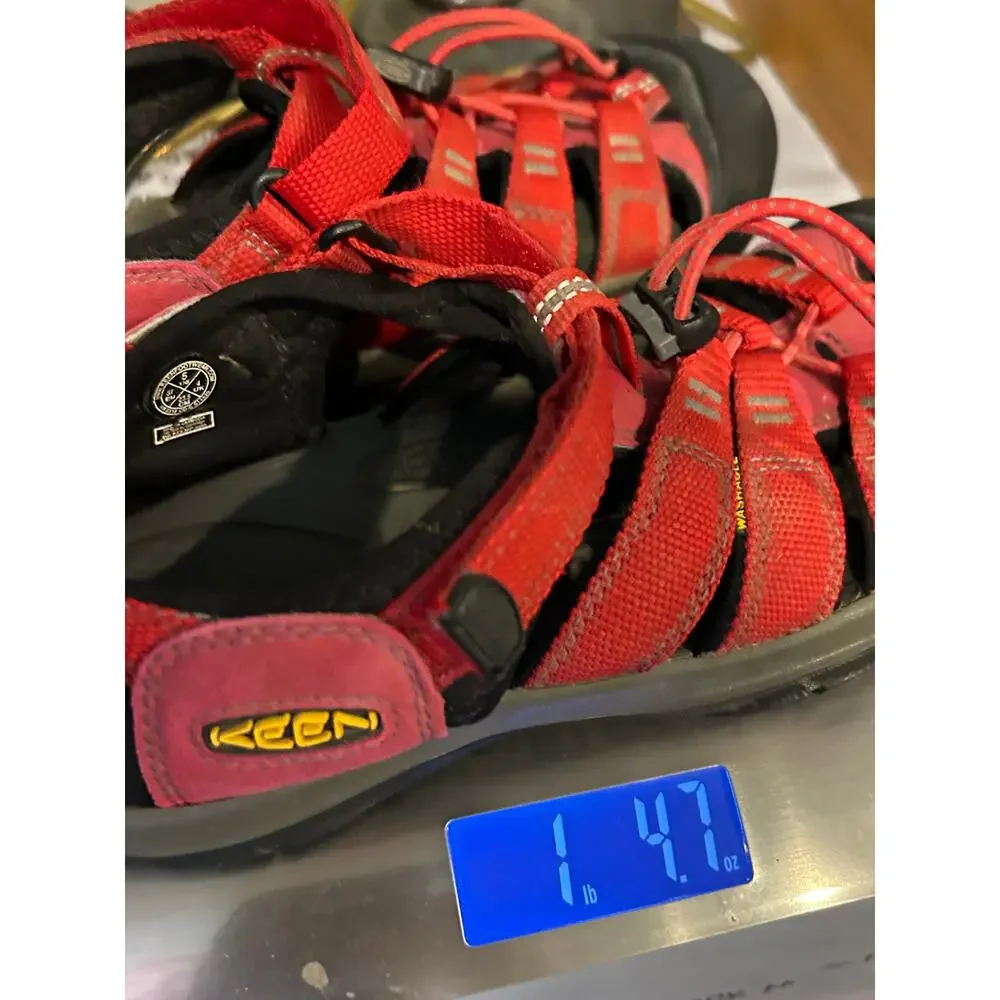 Keen Newport H2 Sandals Kids Size 5 EU 37 Red Bungee Toggle Water Shoe Outdoor